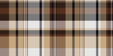 Döşemesi olmayan kontrol vektörü, büyüleyici desenli ekose kumaş. İnce tartan arkaplan desenli turuncu ve açık renk paleti.