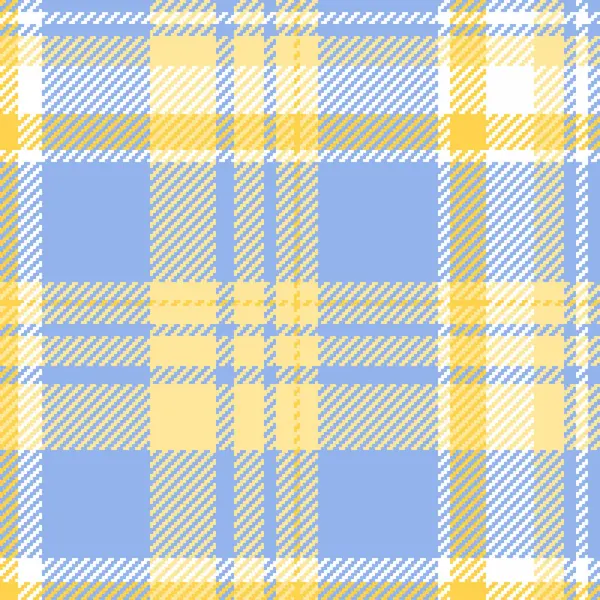 Tartan ekose vektör stili, yumuşak doku tekstil deseni. Sanatsal arka plan kumaş denetimi sarı ve mavi renk paletinde kusursuz.