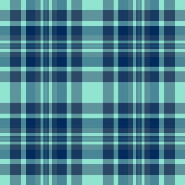 Grunge desenli tekstil, hacim tartan kumaş. Cyan ve mavi renk paletinde arkaplansız desen derinlemesine kontrol et.