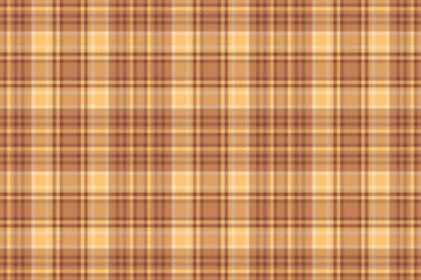 Strip tartan ekose kontrol, krallık tekstil dokusu. Marka vektör kumaş deseni turuncu ve kırmızı renk paletinde pürüzsüz.
