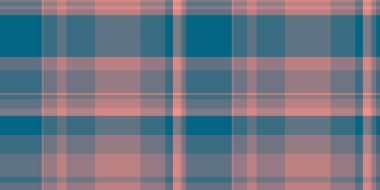 Tüylü tartan ekoseli, kusursuz desenli kız vektörü. Pastel ve kırmızı renk paletinde ekran kumaşı dokusu arka plan tekstili.