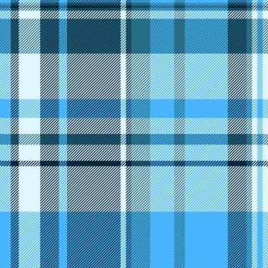 Peçete vektör kontrol şablonu, etnik kumaş arka planı ekoseli. Ton tartan dokusu. Cyan ve açık renk paletinde dikişsiz..