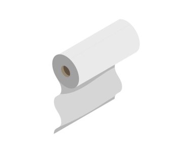 Tekstil rulo vektör simgesi. Kağıt tüp illüstrasyon tasarımı mutfak havlusu, halı, kaydırma ne adam ya da kumaş.