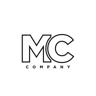 Moda harfi M ve C, MC logo tasarım şablonu. Şirket kimliği için asgari monogram tabanlı logotype.