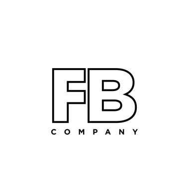 Moda harfi F ve B, FB logo tasarım şablonu. Şirket kimliği için asgari monogram tabanlı logotype.