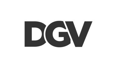DGV logo tasarım şablonu güçlü ve modern kalın metin ile. Basit ve minimal tipografi içeren ilk tabanlı vektör logosu. Moda şirket kimliği.