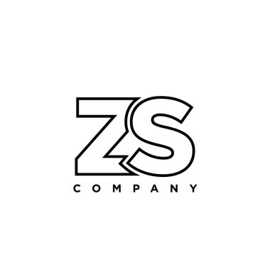 Moda harfi Z ve S, ZS logo tasarım şablonu. Şirket kimliği için asgari monogram tabanlı logotype.