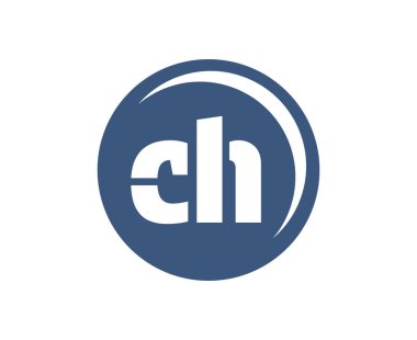 CH spor amblemi ya da takım logosu. Top dükkanı, spor şirketi, eğitim ve kulüp rozeti için C ve H harflerinin kombinasyonlu top logosu..