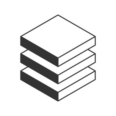 Küp logosu, geometrik vektör tasarımı. Siyah ve beyaz kutu logotip şirketi, izometrik 3 boyutlu teknoloji amblemi..