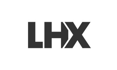 Güçlü ve modern kalın metinli LHX logo tasarım şablonu. Basit ve minimal tipografi içeren ilk tabanlı vektör logosu. Moda şirket kimliği.