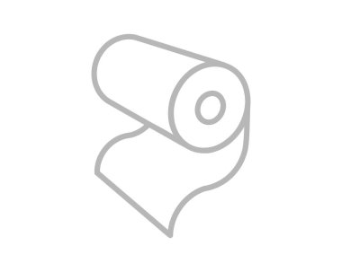 Tekstil rulo vektör simgesi. Kağıt tüp illüstrasyon tasarımı mutfak havlusu, halı, kaydırma ne adam ya da kumaş.