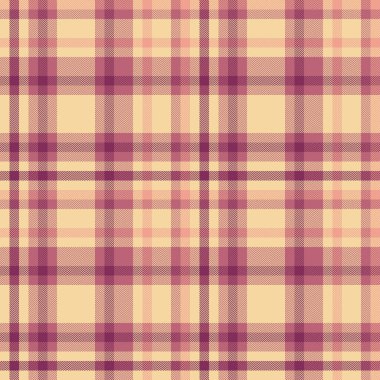 Üniforma kumaş dokusu kontrolü, doğulu vektör kalıbı. Kırmızı ve kehribar renk paleti içinde ekosesiz harika tartan tekstil..