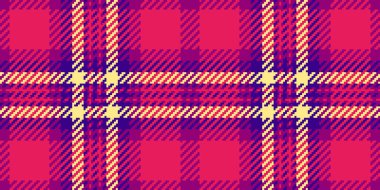 Akan kumaş dokusu, kabarık desenli ekose tartan. Kırmızı ve pembe renk paletinde mükemmel tekstil arka plan vektörü.