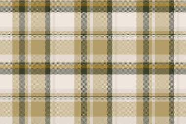 Yazlık tartan dokusu pürüzsüz, 1970 'lerin model vektör kumaşı. Kehribar ve beyaz renk paletinde tekstil arkaplanını kontrol et.