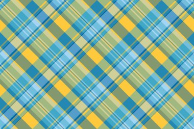Mat desenli ekose kumaş, 1960 'lardan kalma tekstil kumaş. Cyan ve yeşil renk paletinde düzgün arkaplan vektör kontrolü.