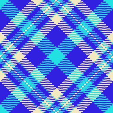 Ekose arka plan kontrollü kumaş kumaş dokusu vektörünün pürüzsüz desenli tartanı çivit ve deniz mavisi renklerinde.