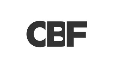 CBF logo tasarım şablonu güçlü ve modern kalın metin ile. Basit ve minimal tipografi içeren ilk tabanlı vektör logosu. Moda şirket kimliği.