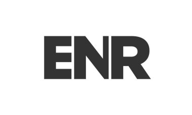 ENR logo tasarım şablonu güçlü ve modern kalın metinlerle. Basit ve minimal tipografi içeren ilk tabanlı vektör logosu. Moda şirket kimliği.