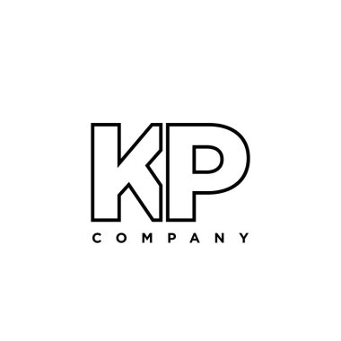 K ve P harfleri moda, KP logo tasarım şablonu. Şirket kimliği için asgari monogram tabanlı logotype.
