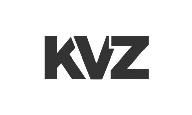 KVZ logo tasarım şablonu güçlü ve modern kalın metin ile. Basit ve minimal tipografi içeren ilk tabanlı vektör logosu. Moda şirket kimliği.