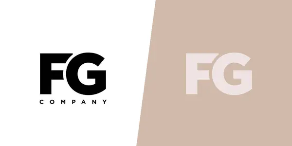 stock vector Letter F and G, FG logo design template. Minimal monogram initial based logotype.