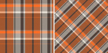 Kalıplaşmış kumaş arkaplansız desenli kumaş kontrol ekoseli tekstil vektörü. Kahve renginde olsun. Çizgili gömlek giyme fikri.