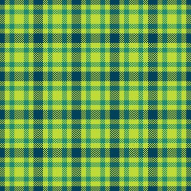 Kare arkaplan vektör kontrolü, seçili tartan deseni. 70 'lerin ekose kumaşı kireç ve deniz mavisi paleti içinde dikişsiz..
