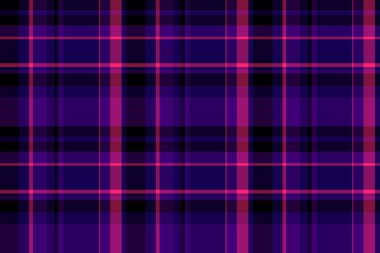 Cinsel ekose kumaş arka plan, katlanmış vektör tartan kumaş. Pembe ve koyu renk paletinde ulusal denetim deseni pürüzsüz tekstil.