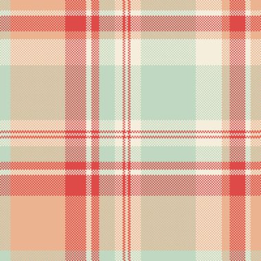 Pantolon tekstil ekoseli, süslü, pürüzsüz tartan bir geçmişi var. Yatay vektör dokusu ışık ve turuncu renk paletinde kumaş.