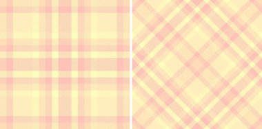 Tartan ekoseli kumaşın tekstil kontrol kumaşı vektör dokusu pürüzsüz arka planda. Mevsimlik İngiliz moda eğilimleri için açık renkli ayarlar.