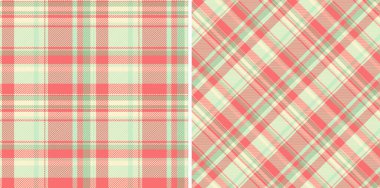 Tartan vektör kumaşının ekoseli arkaplan deseni ve kusursuz bir tekstil dokusu kontrolü. Pencere camlı bluz, kınlı elbise ve dar pantolon için Noel renklerinde ayarlanmış..