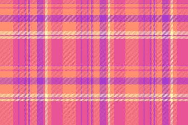 Arka plan kumaş vektörünü düşür, resimleme denetimi kusursuz desen. Afrika tekstil ekose desenli pembe ve kırmızı renk paleti.
