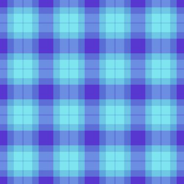 Diğer vektör kumaşlı tartan, piknik arkaplanı pürüzsüz. Cyan ve mavi renk paletinde ekose dokusunu kontrol et.