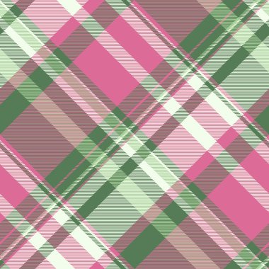 60 'ların kusursuz arka plan tekstili, noel kartı desenli kontrol dokusu. Açık ve soluk mor renk paletinde ekose kumaşı geliştirme vektörü.
