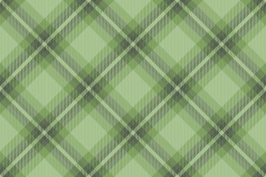 Basitlik vektörü tekstil ekose, arka plan kumaşı dikişsiz depolama. Saf desen tartan desen denetimi yeşil ve pastel renkte.