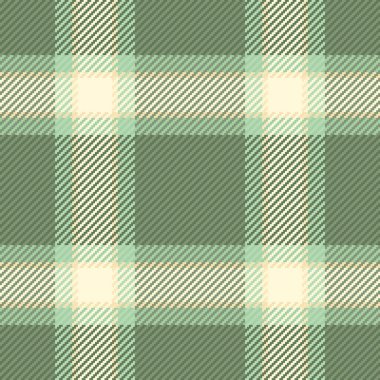 Pastel ve yeşil renklerde ekoseli kumaş ve vektör tartan dokusunun tekstil deseni..
