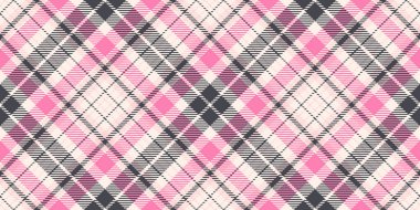 Hakiki ekoseli tartan, yapısal vektör dokusu. Tekstil kumaş desenini deniz kabuğu ve pastel renk paletinde bitir.