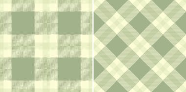 Kumaş arkaplan vektörünün kumaşsız ekoseli kumaş kontrolü. Krem rengi olsun. Perde tasarımı eğilimleri.