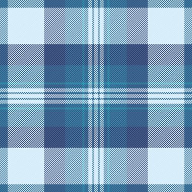 Dikiş desenli tartan, yırtık pırtık, dikişsiz ekose kumaş. Hippi ışık ve siyanür renginde doku dokusu vektörünü kontrol et.
