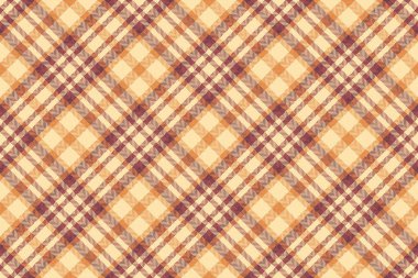 Giysi desenli tartan kontrolü, yeni doğmuş, kusursuz vektör geçmişi. Çıplak doku ekose kumaş kırmızı ve kehribar renk paleti.