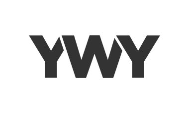 YWY logo tasarım şablonu güçlü ve modern kalın metinlerle. Basit ve minimal tipografi içeren ilk tabanlı vektör logosu. Moda şirket kimliği.