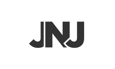 JNJ logo tasarım şablonu güçlü ve modern kalın metinlerle. Basit ve minimal tipografi içeren ilk tabanlı vektör logosu. Moda şirket kimliği.