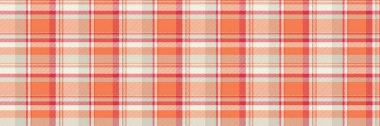 Mükemmel tekstil tartan, mobilyaları dikişsiz ekose vektör. İçerik arkaplan dokusu ışık ve turuncu renk paletinde kumaştır.