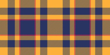 Havlu arkaplan dokusu, dikişsiz kontrol deseni. Punk ekose kumaş kehribar ve mavi renk paleti.