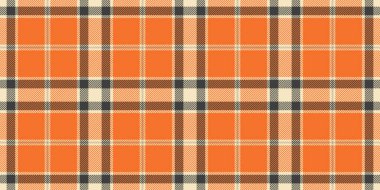 Düğüm tartan kumaş kontrolü, çizgi desenli vektör dokusu. Glen pürüzsüz arka plan turuncu ve açık renk paleti ile ekose kumaş.