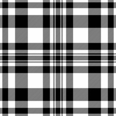 Çizgi desenli arka plan tekstili, iş vektörü kusursuz kontrol. Oda deseni kumaş ekoseli beyaz ve siyah renk paleti.