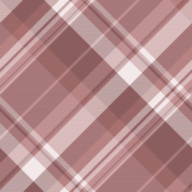 Paketleme kontrol tartan kumaşı, sunum dokusu vektörü pürüzsüz. Peçe desenli ekose arka plan tekstil kırmızı ve pembe kahverengi renk paleti.