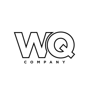 Moda harfi W ve Q, WQ logo tasarım şablonu. Şirket kimliği için asgari monogram tabanlı logotype.
