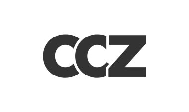 CCZ logo tasarım şablonu güçlü ve modern kalın metinlerle. Basit ve minimal tipografi içeren ilk tabanlı vektör logosu. Moda şirket kimliği.