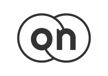 Şirket ambleminde ana hatlar ve logo şablonu, marka kimliği için birleştirilmiş iki dairenin logoti. Vektör Sonsuzluk sembolü